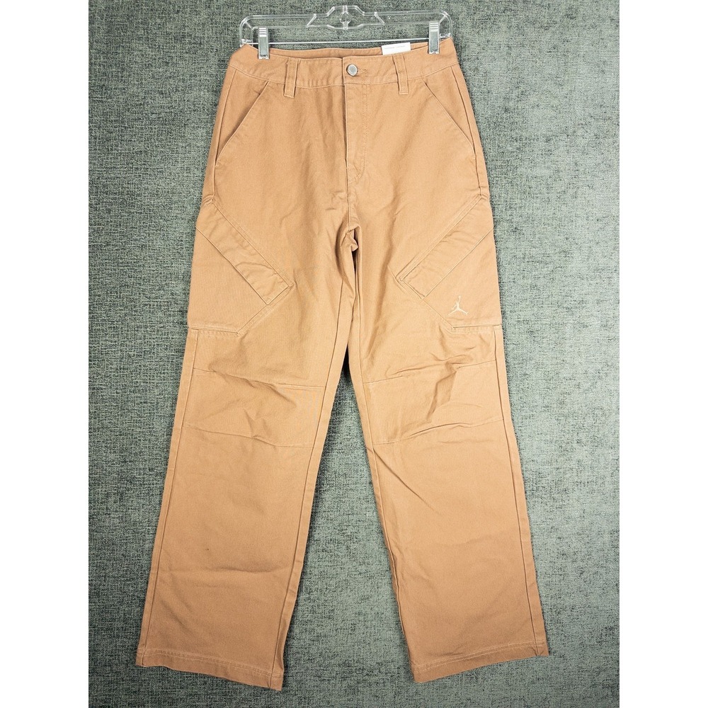 Air Jordan Standard Fit Cargo Pants Mens S Tan Khaki Cotton Streetwear‎ Utility